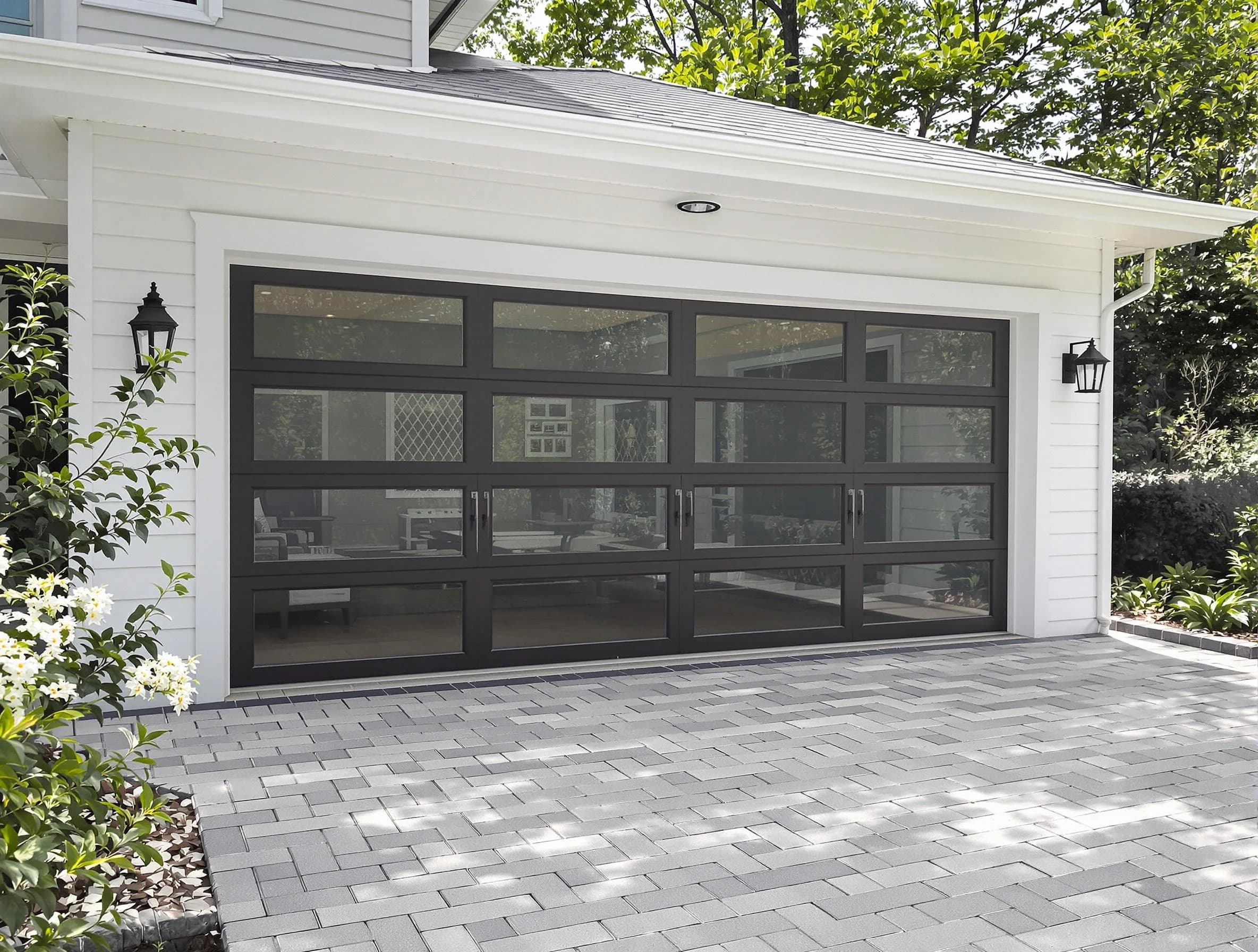 Plum Garage Door Repair design specialist presenting custom garage door options to Plum homeowner