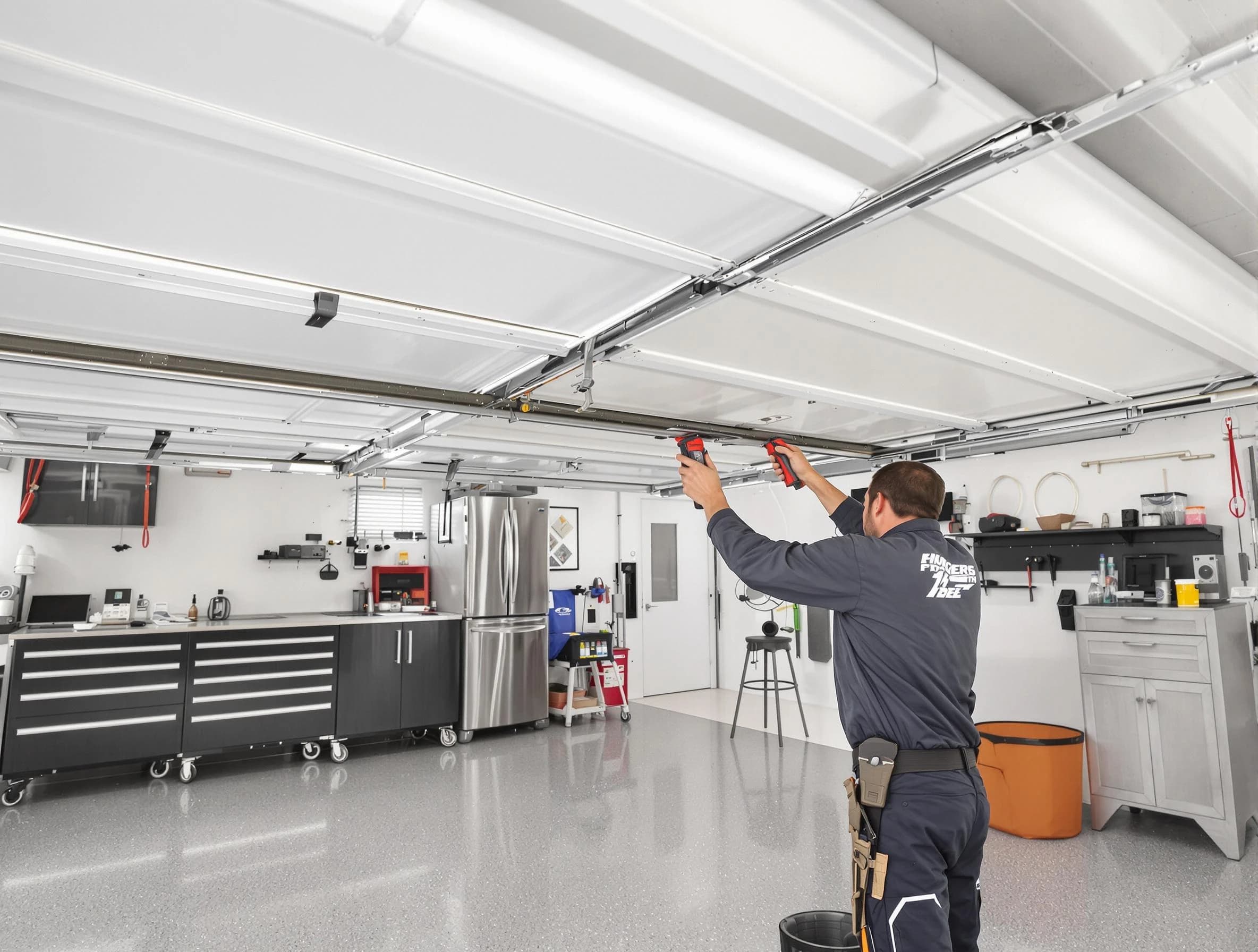 Overhead garage door repair service by Plum Garage Door Repair in Plum