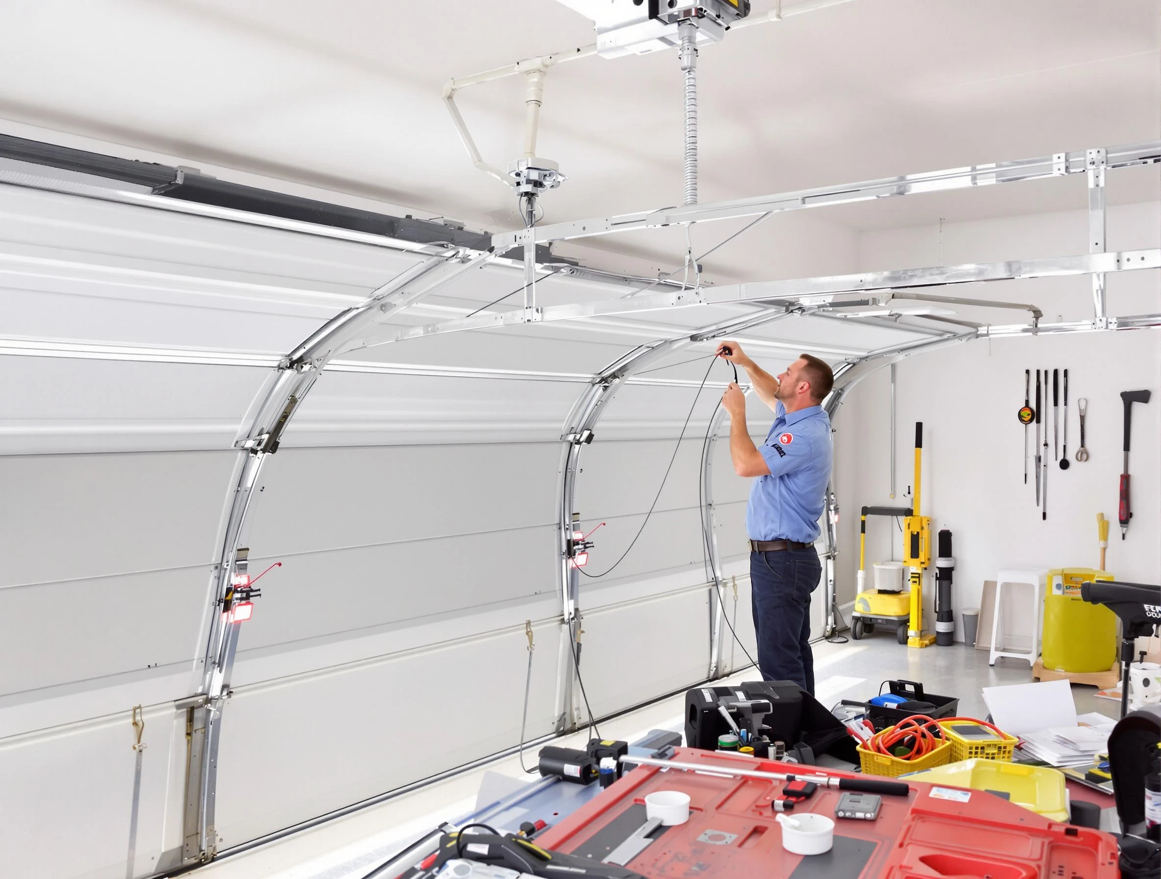 Garage door cable repair service by Plum Garage Door Repair in Plum