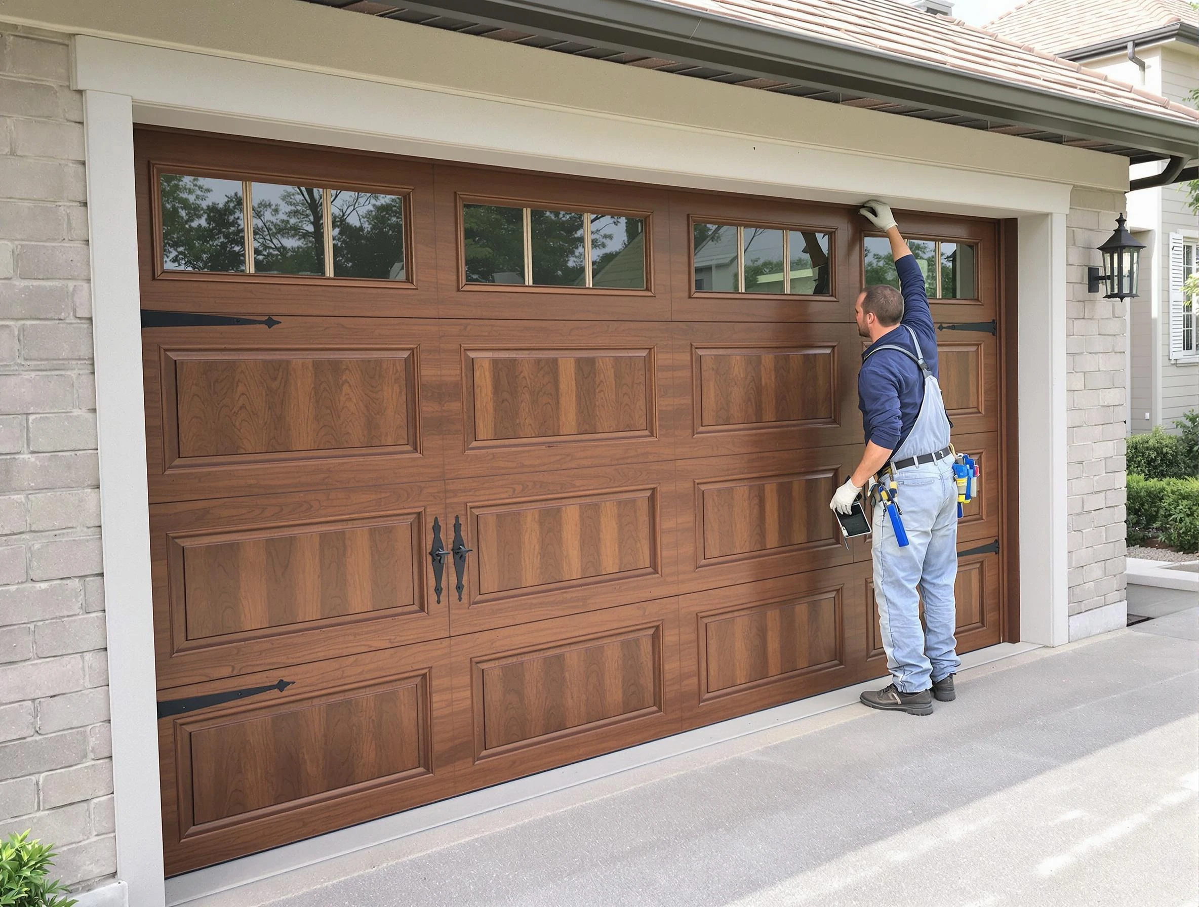 Custom garage door showcase by Plum Garage Door Repair in Plum